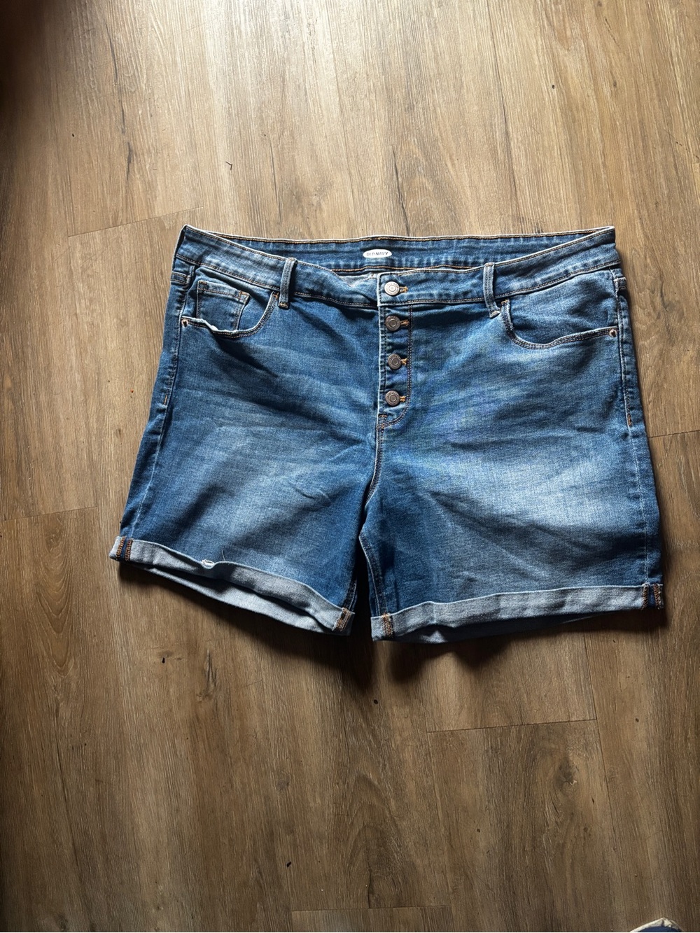 Old Navy Blue Button-Front Denim Shorts